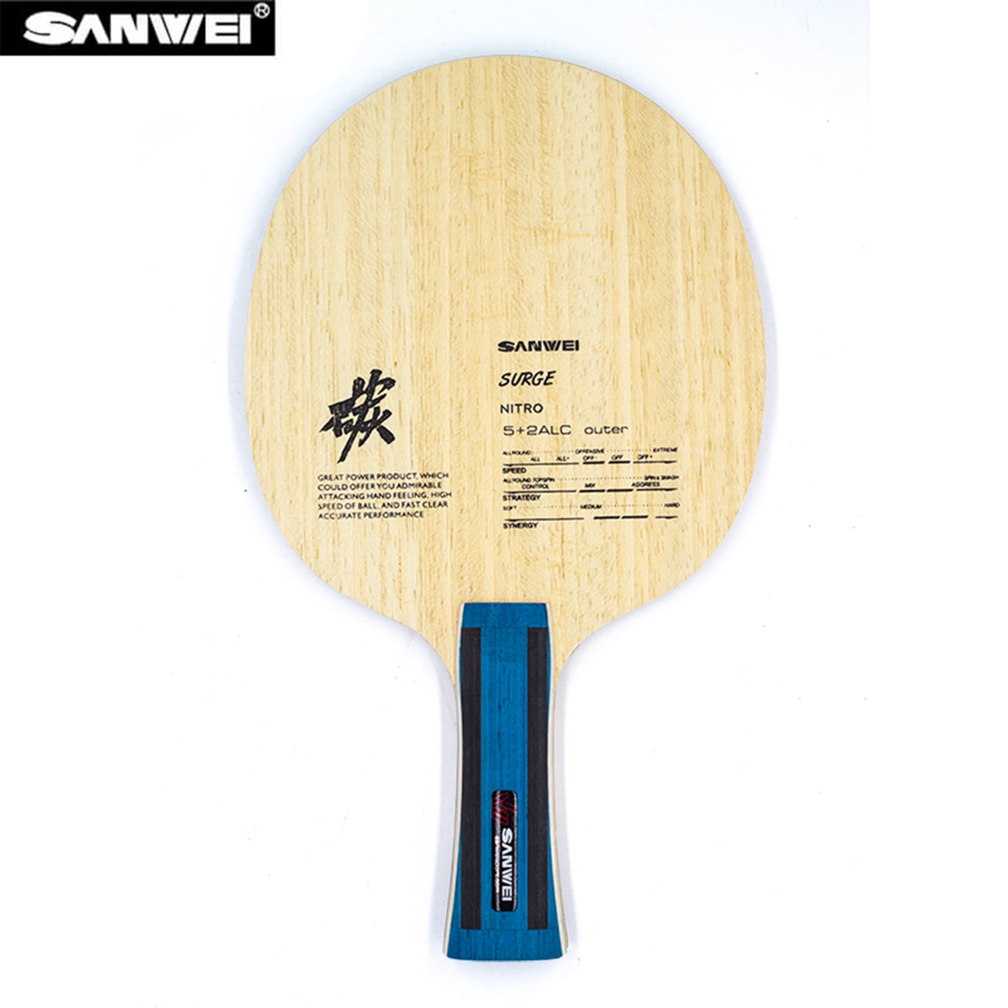 Table Tennis Viscaria - SANWEI Nitro ALC Masa Tenisi Raketi