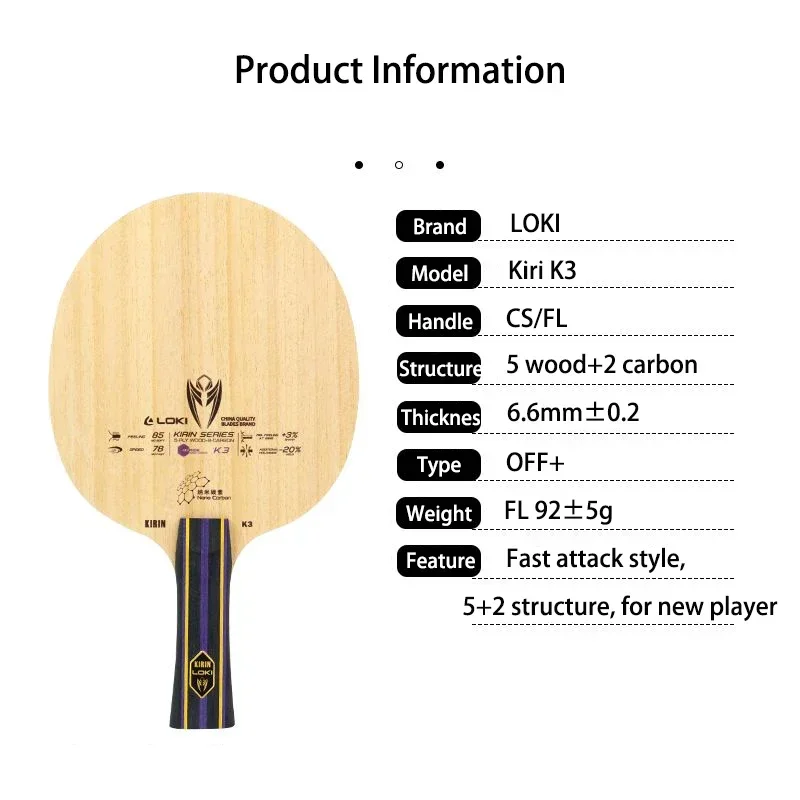 Orijinal LOKI Kirin K3 Masa Te - Table Tennis Kit Bag incelemesi ve fiyatı