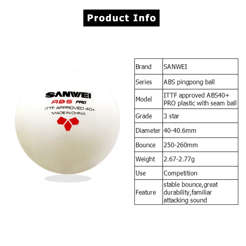 SANWEI ABS PRO 3-Star 40 + mas - Table Tennis Pro incelemesi ve fiyatı